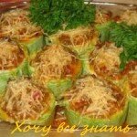 Фаршированные мясом кабачки