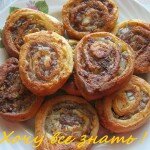 Улитки из творожного теста с фетой и базиликом