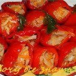 Фаршированный перец на зиму с морковью и капустой.