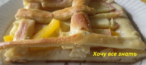 Пирог с тыквой и яблоками