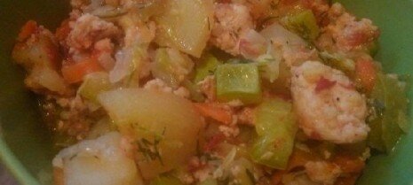 овощное рагу с фаршем